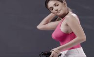 Andrea Torres Bouncing boobs viral video Jump Rope exercise challenge