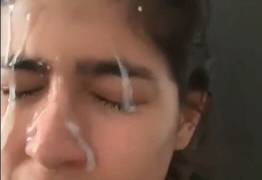 Cummin on the face of my indian gf