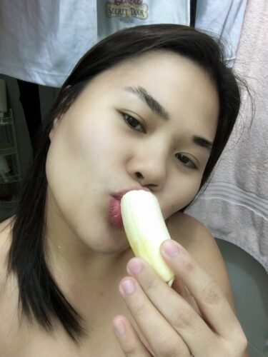 Pinay amateur MILF shoving banana up hairy pussy. Filipina wife spreading #8KpRK3AM