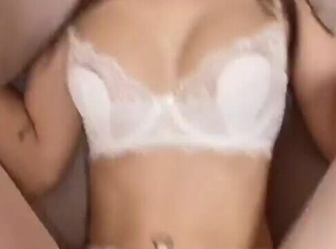 Chinese hottie fucked in sexy white lingerie